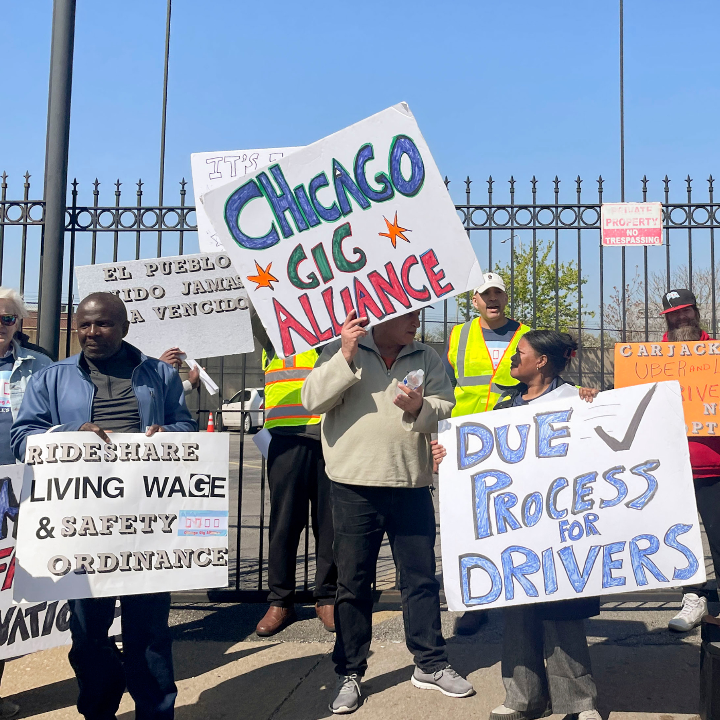 Chicago Ride App Workers Demand Change Outside Uber Headquarters